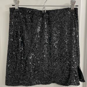 Art Class girls black sequin mini skirt size medium